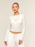 Gymshark FeatherForm™ Long Sleeve T-Shirt — Soft White — 1