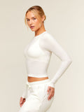 Gymshark FeatherForm™ Long Sleeve T-Shirt — Soft White — 5