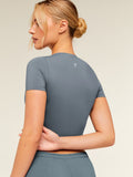 Gymshark FeatherForm™ Short Sleeve T-Shirt — Iron Blue — 6