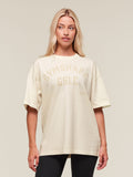Gymshark 66 Washed Graphic Oversized T-Shirt — Oat White/Wash — 1