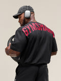 Gymshark Power T-Shirt — Black/Conditioning Red — 3