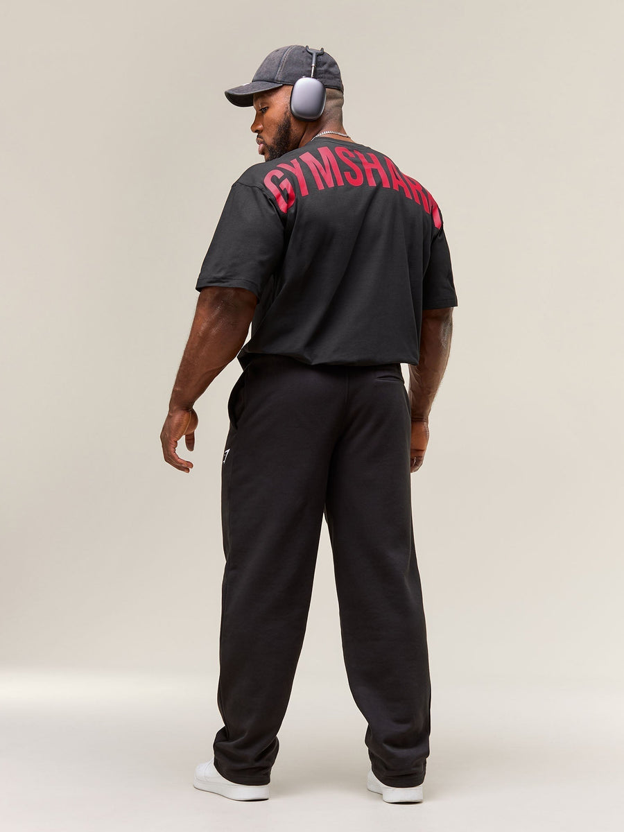 Gymshark Power T-Shirt — Black/Conditioning Red — 7
