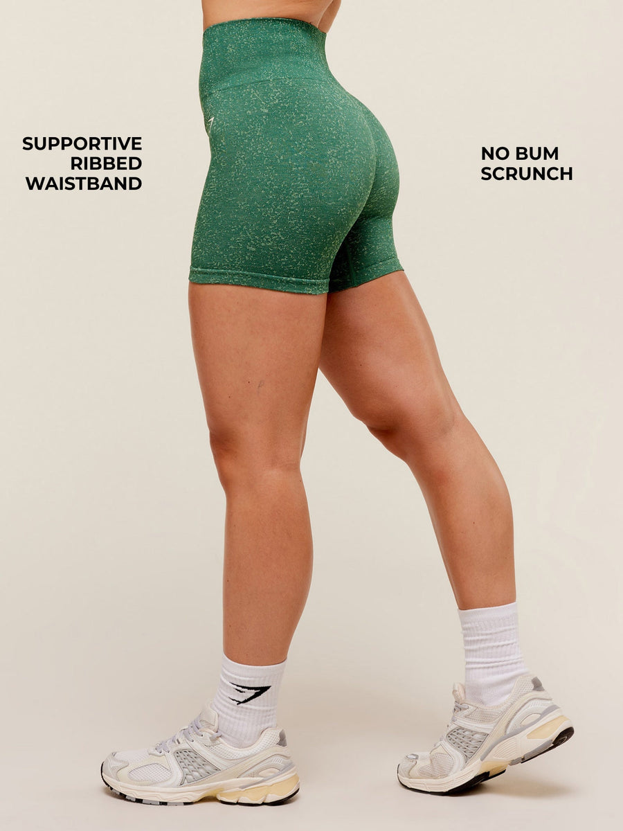 Gymshark Adapt Fleck Seamless Shorts — Lift Green/Clay Green — 2