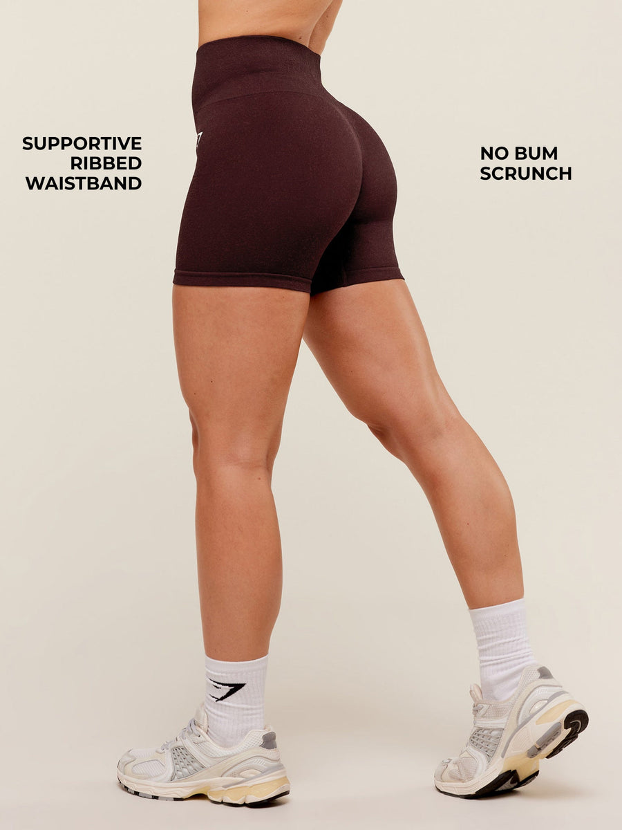 Gymshark Adapt Fleck Seamless Shorts — Cherry Purple/Rich Maroon — 4