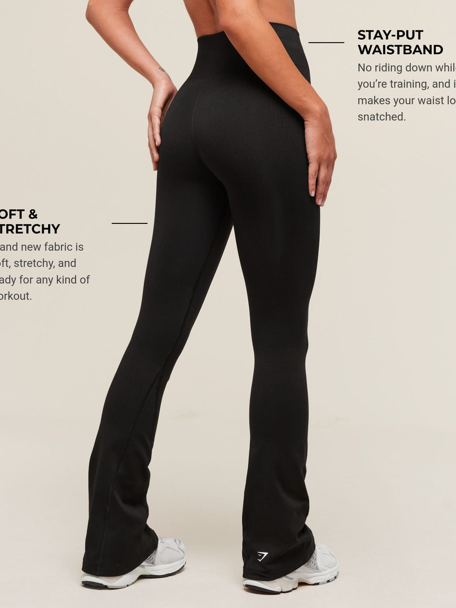 Gymshark Vital Soft Flared Leggings — Black — 2