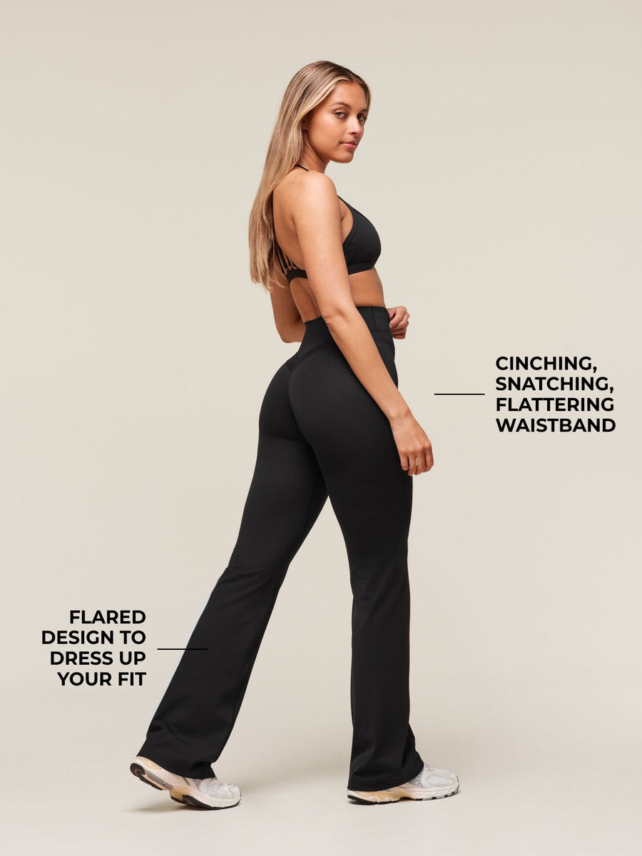 Gymshark Whitney Regular Flared Legging — Black — 5