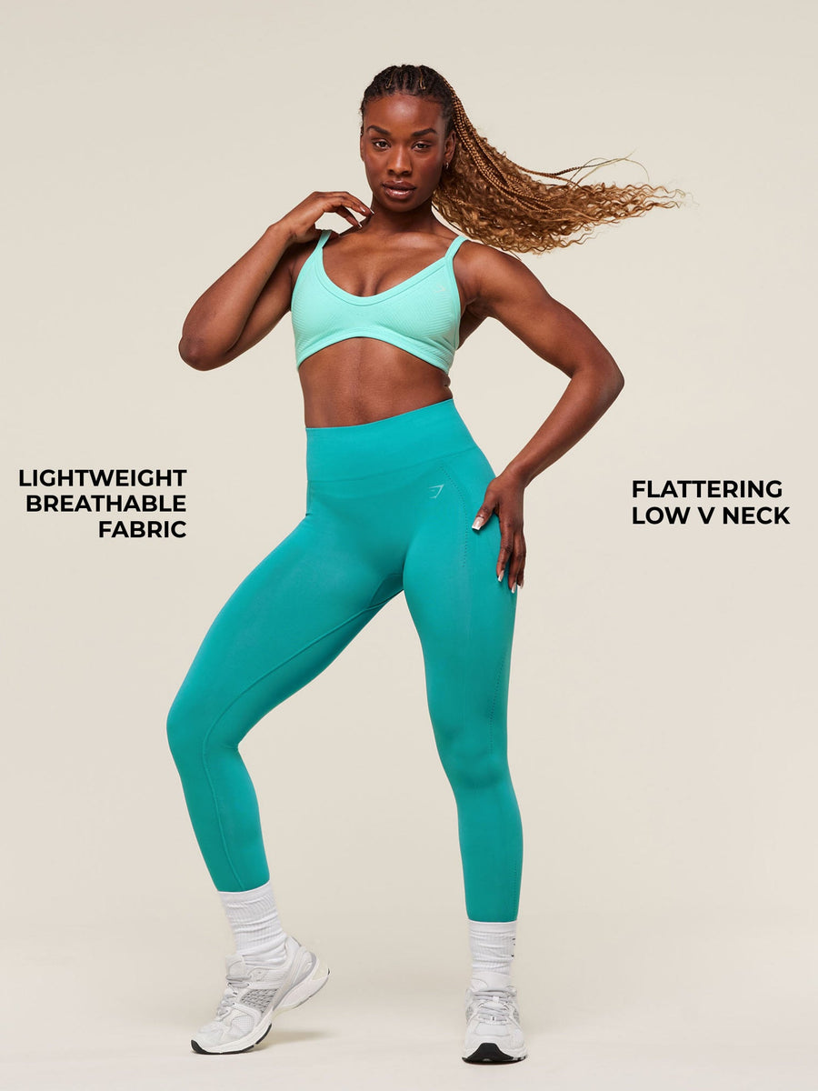 Gymshark Energise Seamless Sports Bra — Pop Turquoise — 3