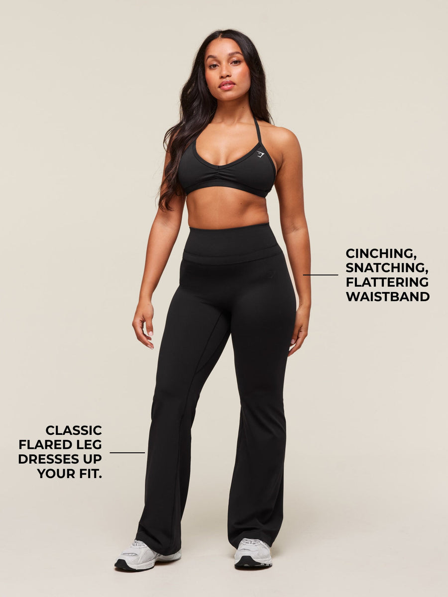 Gymshark Whitney Short Flared Legging — Black — 3