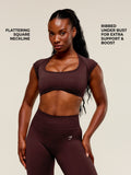 Gymshark Adapt Fleck x Whitney Short Sleeve Crop Top — Cherry Purple/Rich Maroon — 5