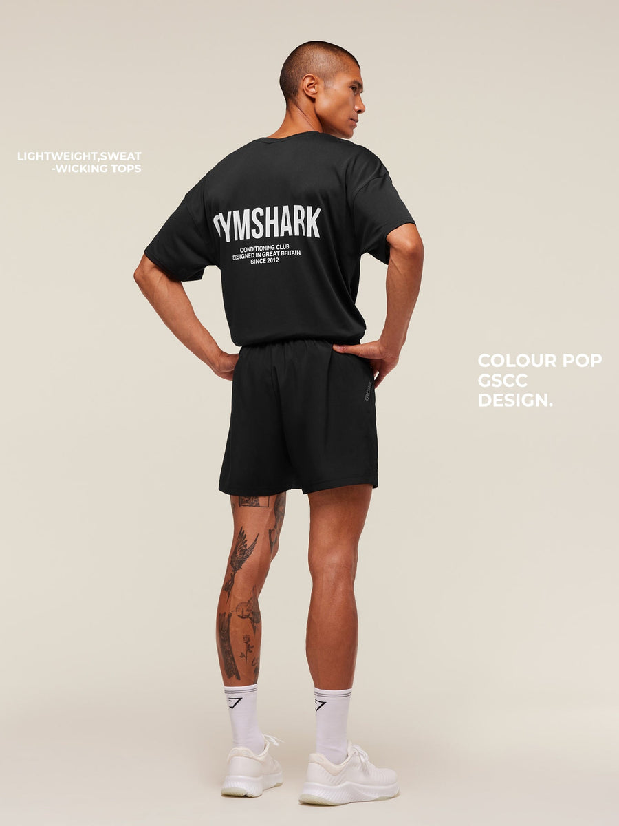 Gymshark Conditioning Club Oversized T-Shirt — Black — 4