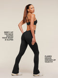 Gymshark Lifting Dipped Waistband Flared Leggings — Black — 2