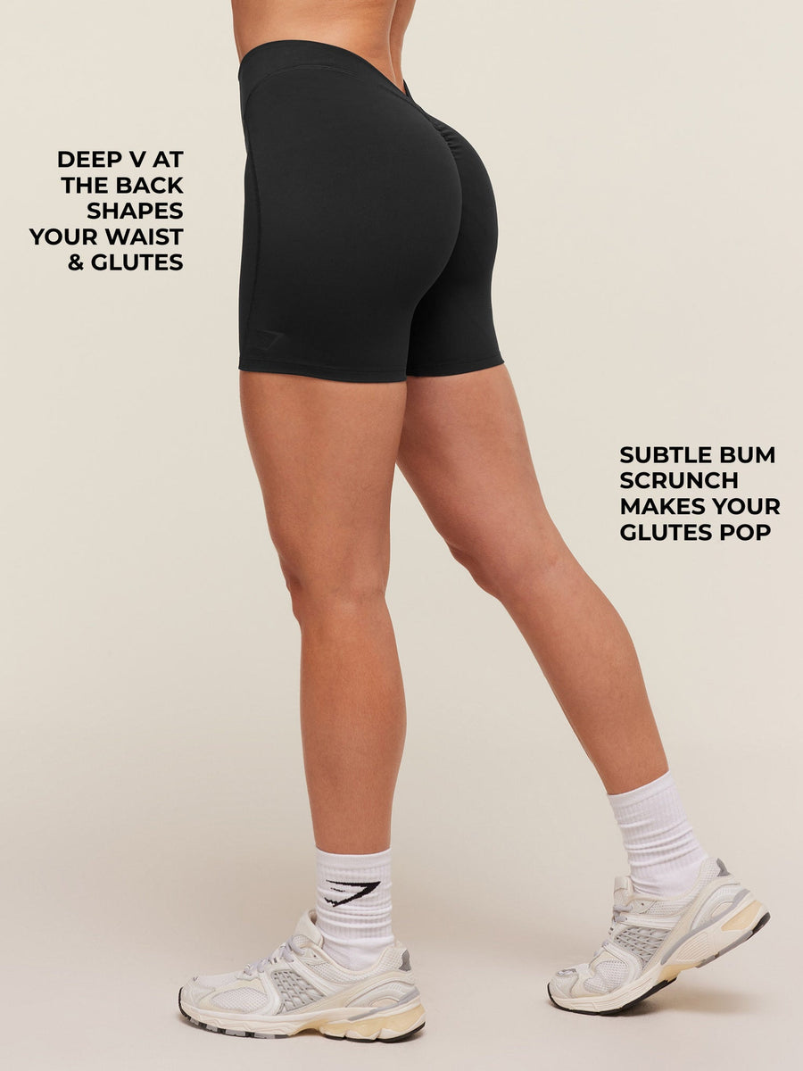 Gymshark Lifting Dipped Waistband Shorts — Black — 2