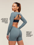 Gymshark Lifting Dipped Waistband All-In-One — Iron Blue — 2
