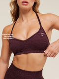Gymshark Adapt Animal Seamless Sports Bra — Cherry Purple/Reset Pink — 5