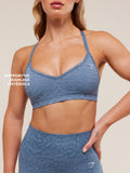 Gymshark Adapt Animal Seamless Sports Bra — Worn Blue/Peri Blue — 4