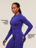 Gymshark Activate Long Sleeve Crop Top — Cobalt Purple — 2