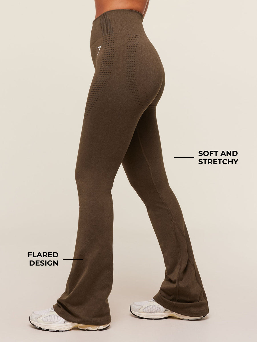 Gymshark Vital Soft Flared Leggings — Espresso Marl — 2