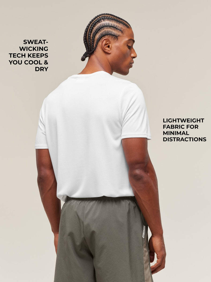 Gymshark Arrival T-Shirt — White — 2