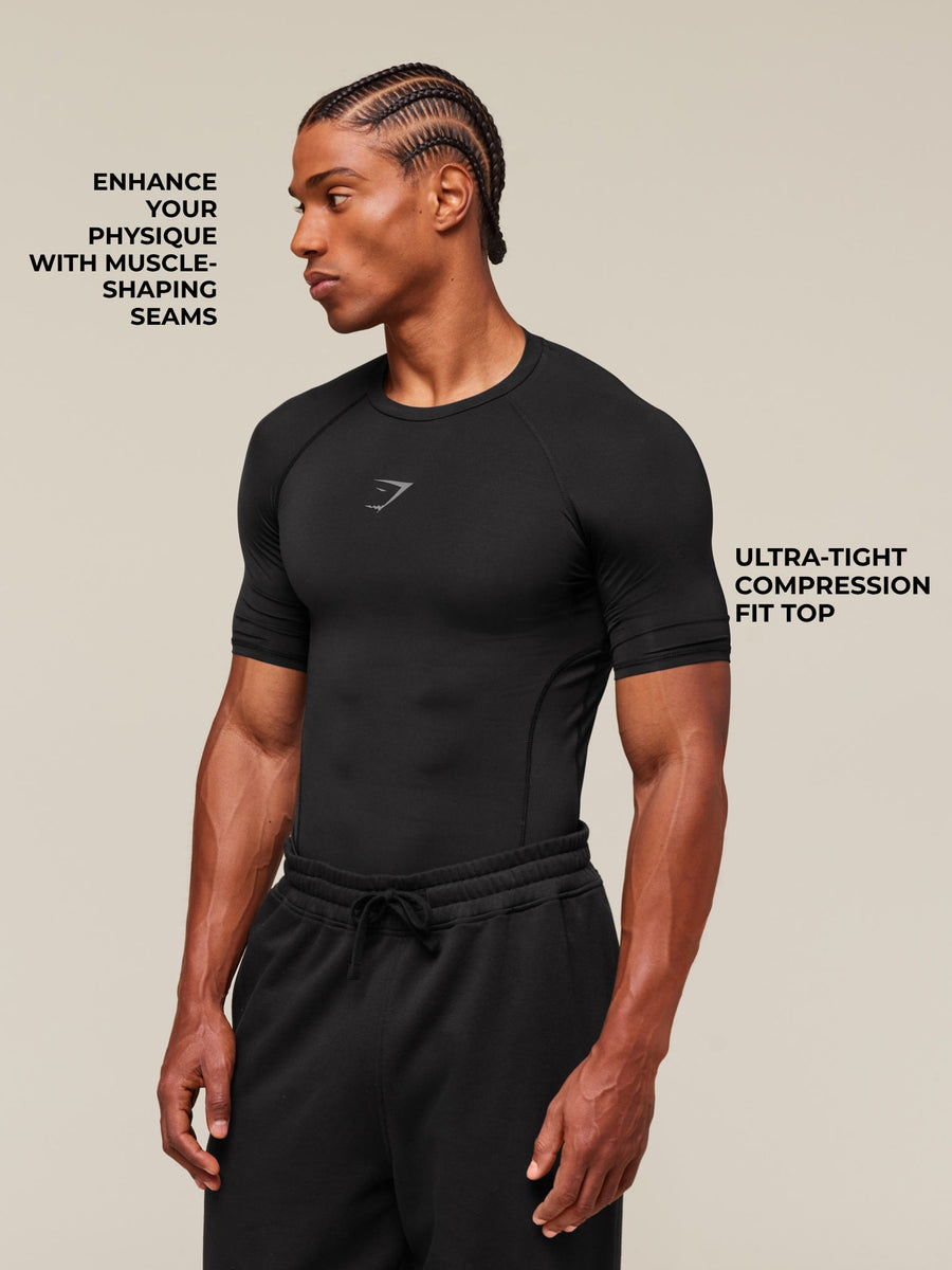 Gymshark Element Baselayer T-Shirt — Black — 2