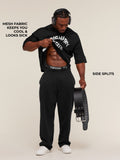Gymshark Graphic Mesh Oversized T-Shirt — Black — 2