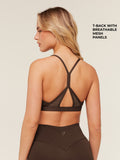 Gymshark Flow Light Support Sports Bra — Archive Brown — 2