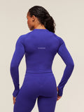 Gymshark Activate Long Sleeve Crop Top — Cobalt Purple — 3