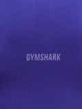 Gymshark Activate Long Sleeve Crop Top — Cobalt Purple — 6