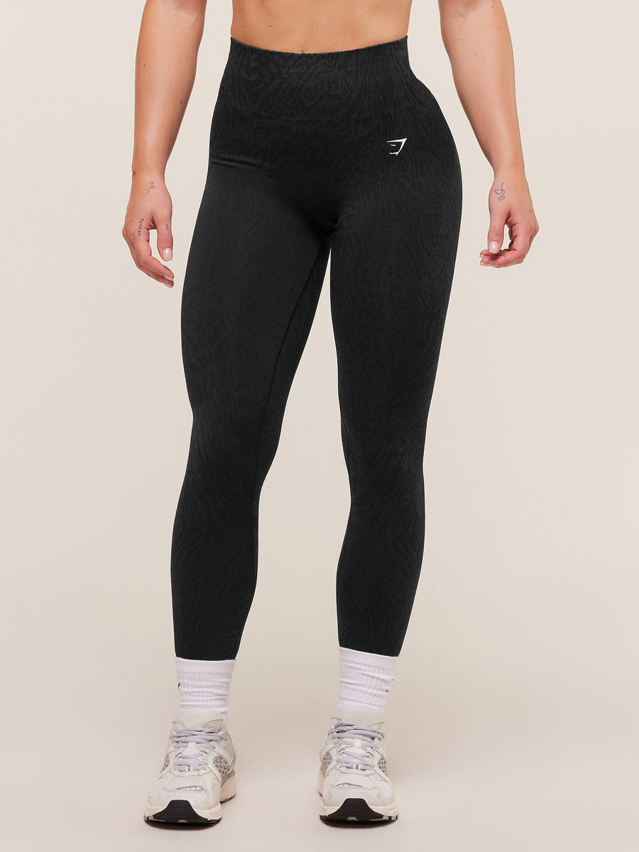 Gymshark Adapt Animal Seamless Leggings — Black/Asphalt Grey — 1
