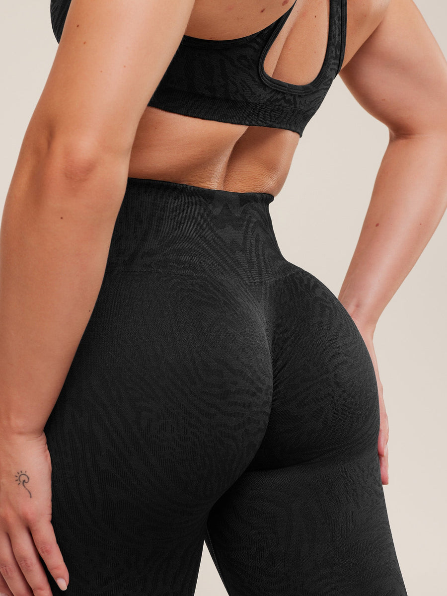 Gymshark Adapt Animal Seamless Leggings — Black/Asphalt Grey — 5