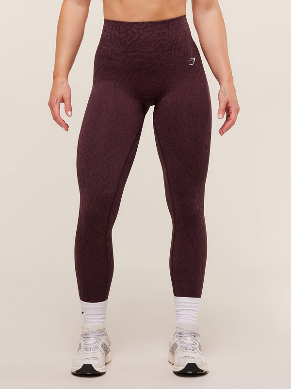 Gymshark Adapt Animal Seamless Leggings — Cherry Purple/Reset Pink