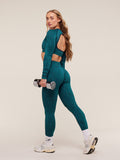 Gymshark Adapt Animal Seamless Leggings — Navy/Brand Blue — 4