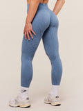Gymshark Adapt Animal Seamless Leggings — Worn Blue/Peri Blue — 2