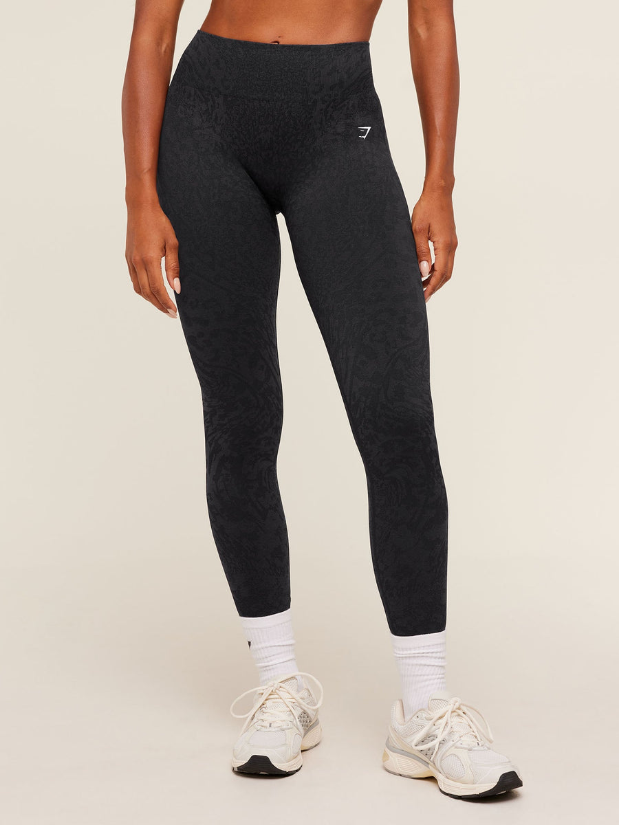 Gymshark Adapt Animal X Whitney Leggings — Black /  Asphalt Grey — 1