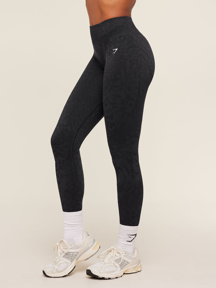 Gymshark Adapt Animal X Whitney Leggings — Black /  Asphalt Grey — 4