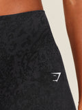 Gymshark Adapt Animal X Whitney Leggings — Black /  Asphalt Grey — 7