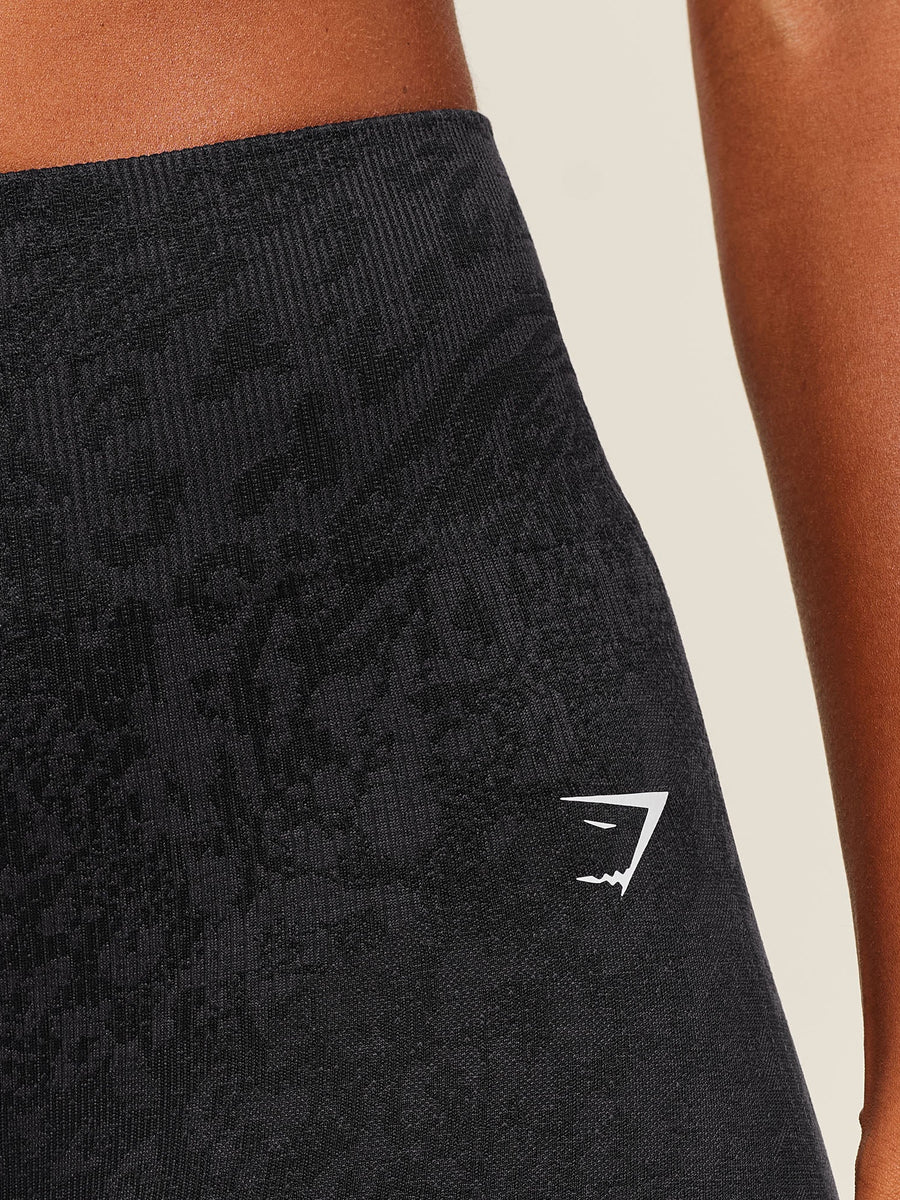 Gymshark Adapt Animal X Whitney Leggings — Black /  Asphalt Grey — 7