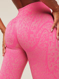 Gymshark Adapt Animal X Whitney Leggings — Electric Pink /  Sorbet Yellow — 6