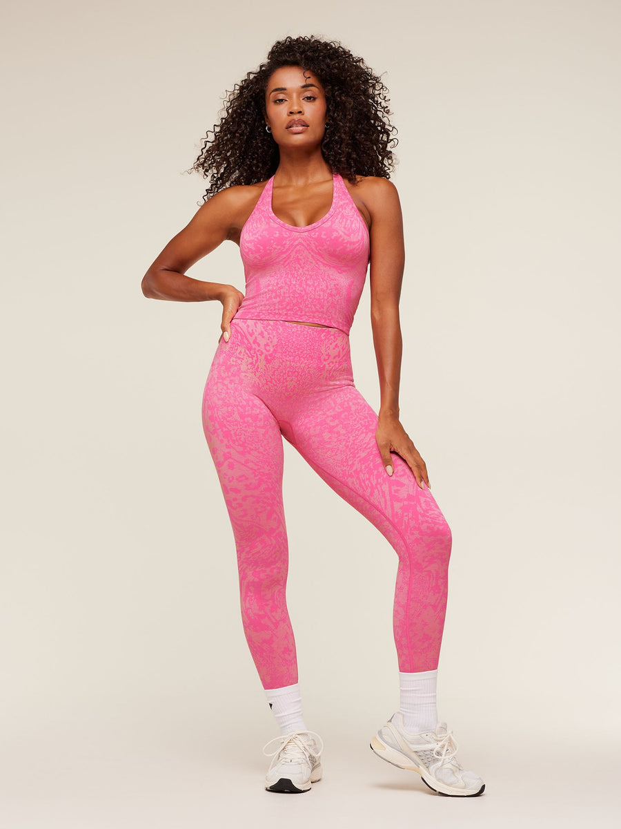 Gymshark Adapt Animal X Whitney Leggings — Electric Pink /  Sorbet Yellow — 5