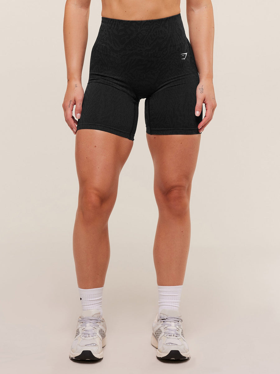 Gymshark Adapt Animal Seamless Shorts — Black/Asphalt Grey — 1