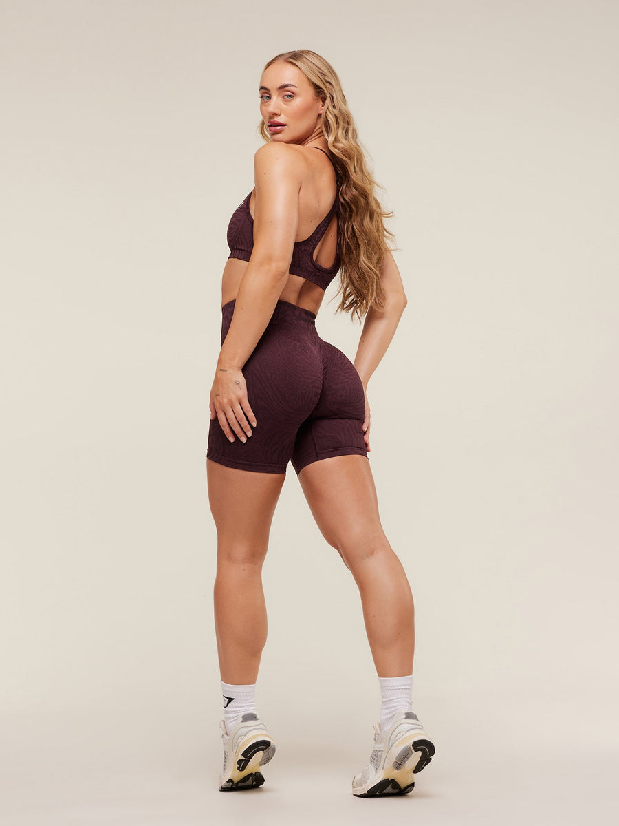 Gymshark Adapt Animal Seamless Shorts — Cherry Purple/Reset Pink — 4