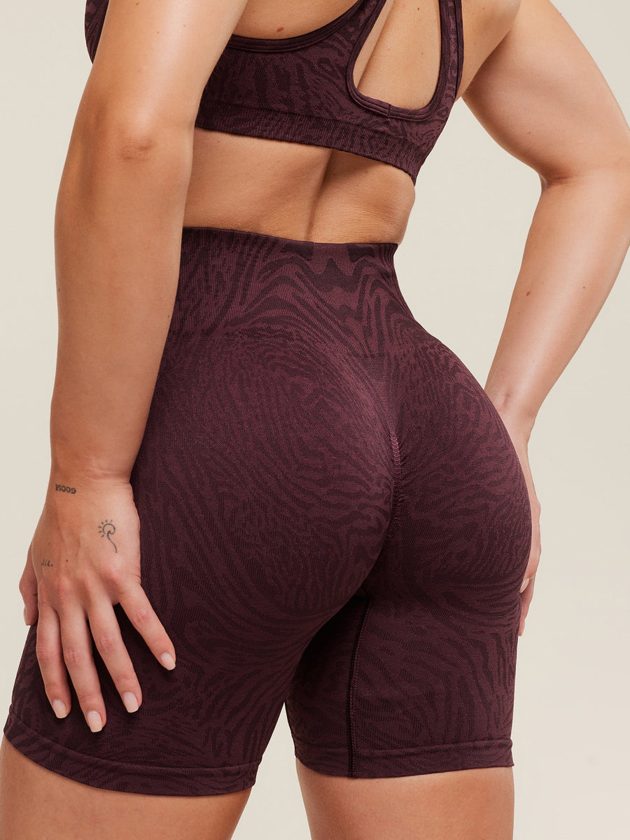 Gymshark Adapt Animal Seamless Shorts — Cherry Purple/Reset Pink — 5