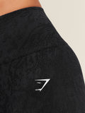 Gymshark Adapt Animal X Whitney Shorts — Black /  Asphalt Grey — 7