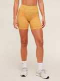 Gymshark Adapt Animal X Whitney Shorts — Sorbet Yellow /  Dayglow Peach — 1