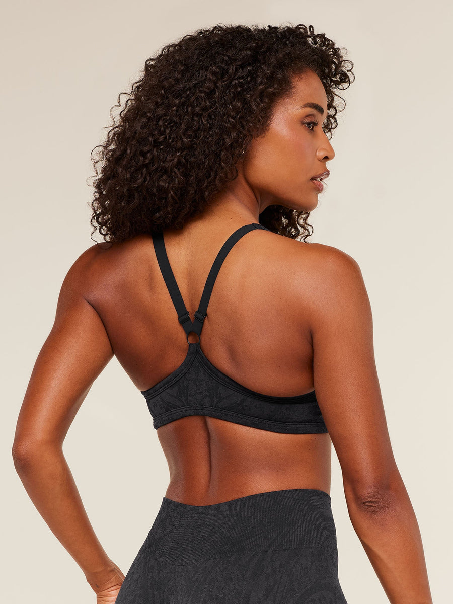 Gymshark Adapt Animal X Whitney Sports Bra — Black /  Asphalt Grey — 3