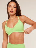 Gymshark Adapt Animal X Whitney Sports Bra — Energy Gelato Green /  Sorbet Yellow — 6