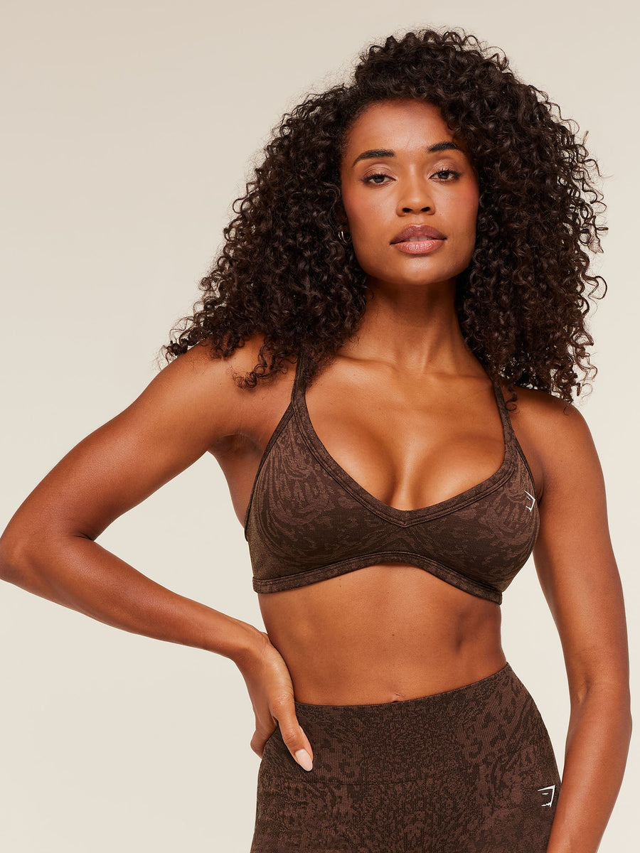 Gymshark Adapt Animal X Whitney Sports Bra — Archive Brown /  Soft Brown — 4