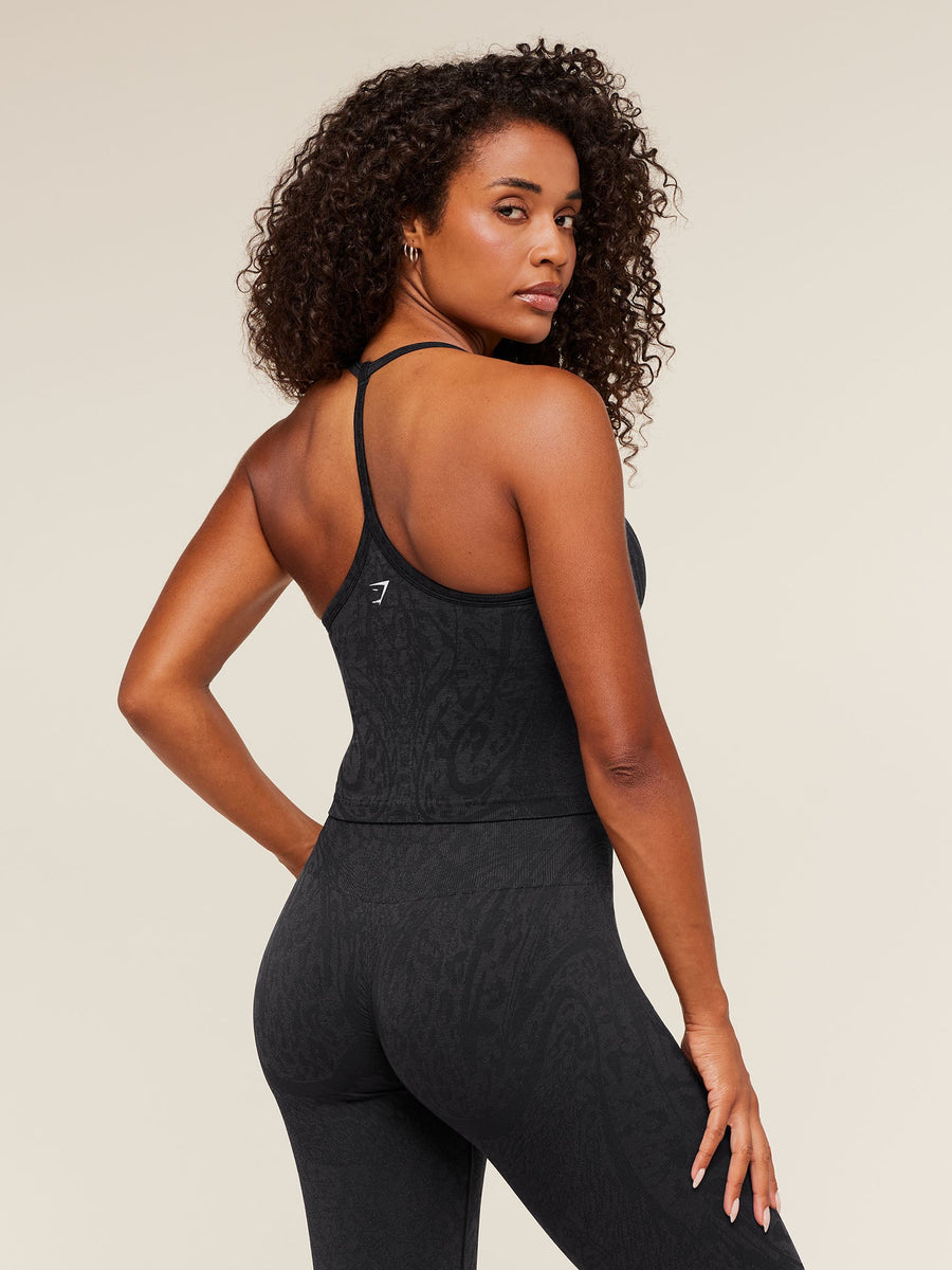 Gymshark Adapt Animal X Whitney Tank Top with Shelf — Black /  Asphalt Grey — 3