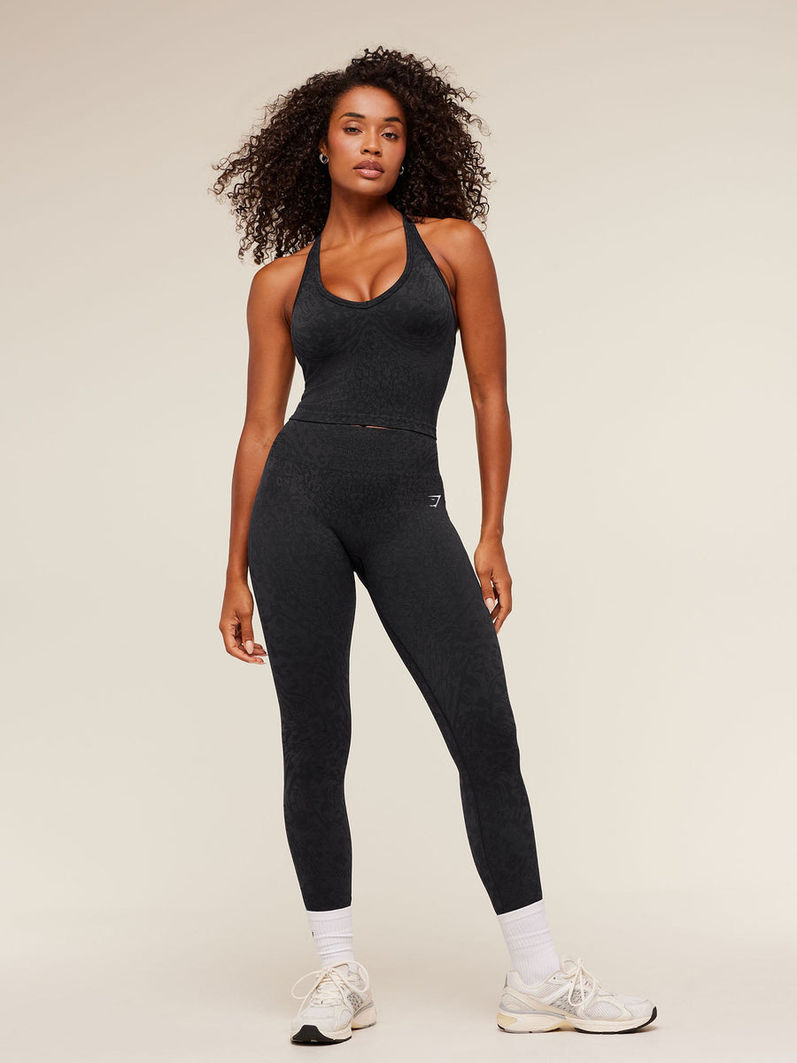 Gymshark Adapt Animal X Whitney Tank Top with Shelf — Black /  Asphalt Grey — 5