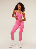 Gymshark Adapt Animal X Whitney Tank Top with Shelf — Electric Pink /  Sorbet Yellow — 5