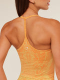Gymshark Adapt Animal X Whitney Tank Top with Shelf — Sorbet Yellow /  Dayglow Peach — 6